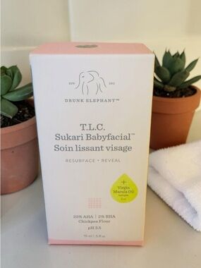 Drunk Elephant Sukari Babyfacial - Pink and White Packaging